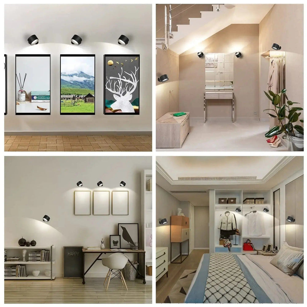 Niki | Battery-Powered Wall Lamp | Rechargeable, 360° Adjustable and Wireless for Bedrooms, Hallways, and Reading Nooks