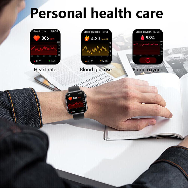 Niki | Blood Glucose Blood Pressure Blood Oxygen Sleep Monitor Waterproof Smartwatch