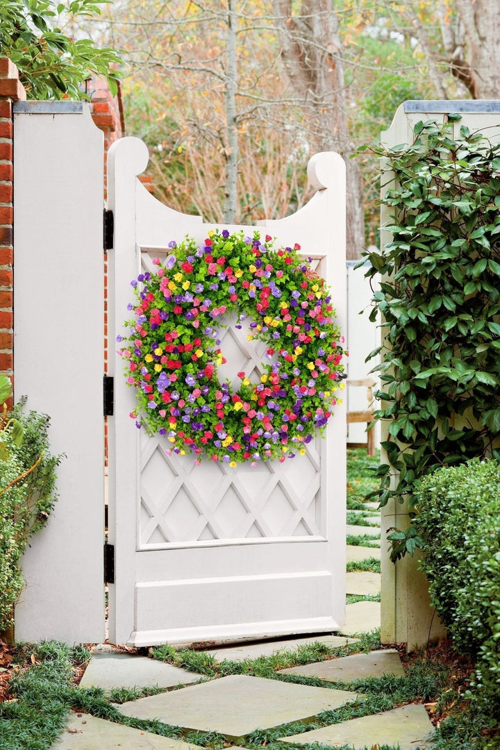 Niki | BloomWreath Spring &amp; Summer Front Door Wreath | Handmade Floral Grapevine Accent