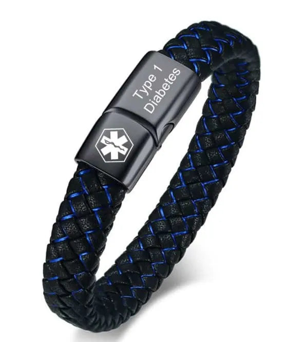 Niki | Braided Medical Alert Bracelet for Diabetes