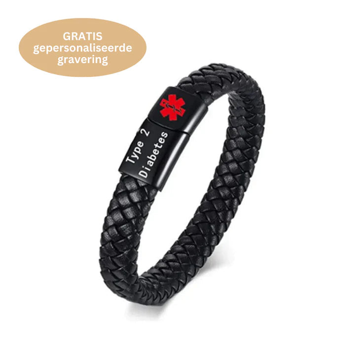 Niki | Braided Medical Alert Bracelet for Diabetes
