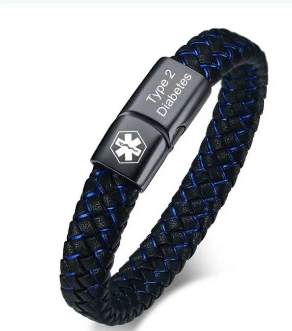 Niki | Braided Medical Alert Bracelet for Diabetes