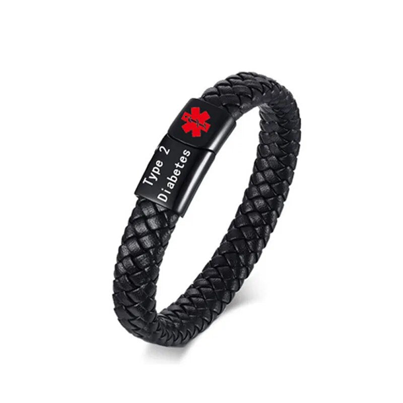Niki | Braided Medical Alert Bracelet for Diabetes