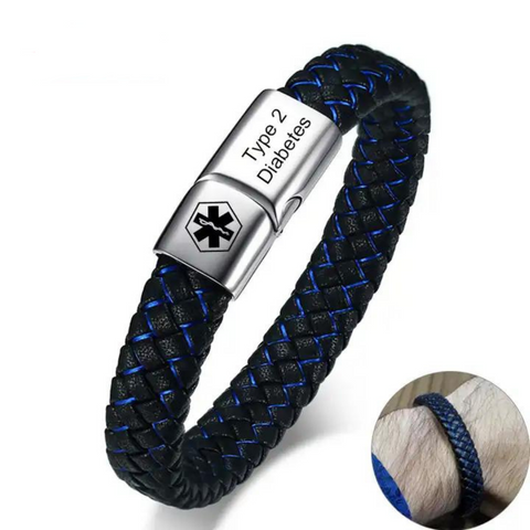 Niki | Braided Medical Alert Bracelet for Diabetes