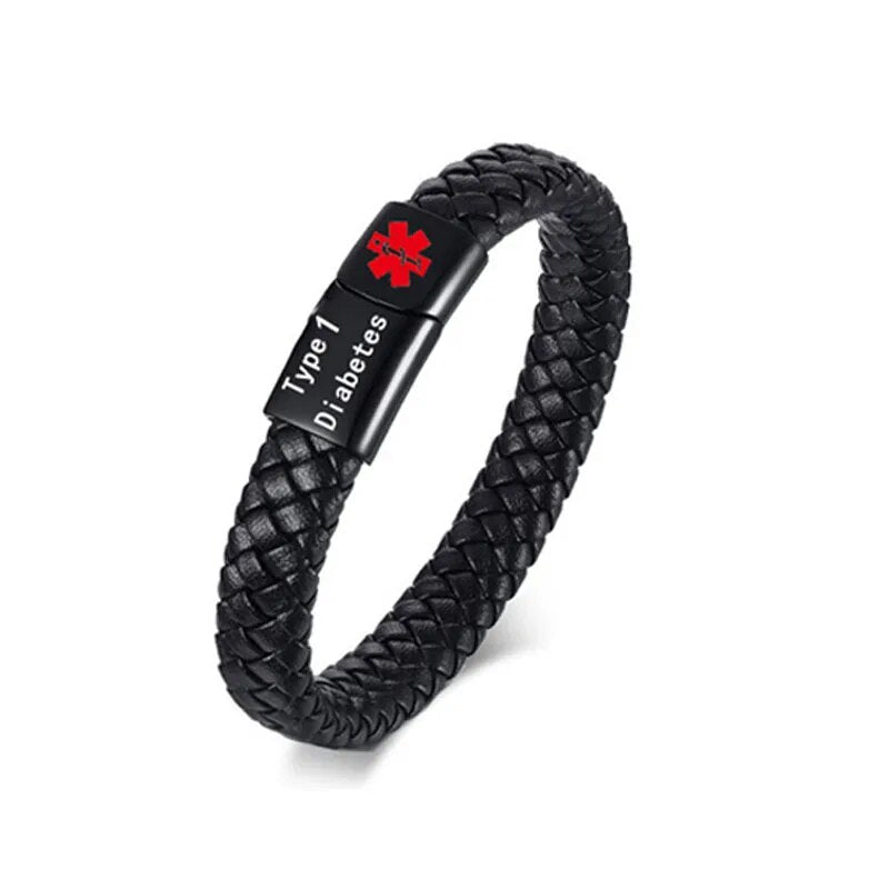 Niki | Braided Medical Alert Bracelet for Diabetes