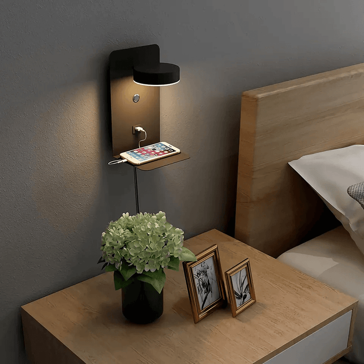 Niki | BrightSpot Night Lamp with Charger – 330° Rotation LED Desk Light with USB Charging Dock