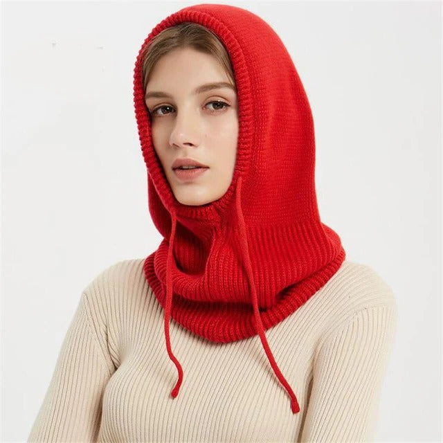 Niki | Cashmere Knitted Winter Hat with Hood – Warm &amp; Elegant
