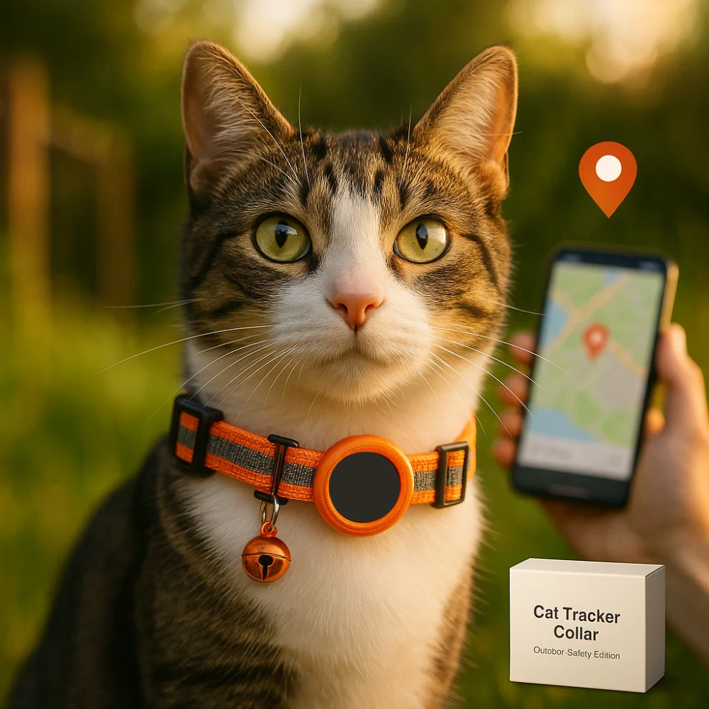 Niki | Cat GPS Tracking Collar | Quick Release Lock, Reflective Design &amp; Durable for Outdoor Safety Adventures