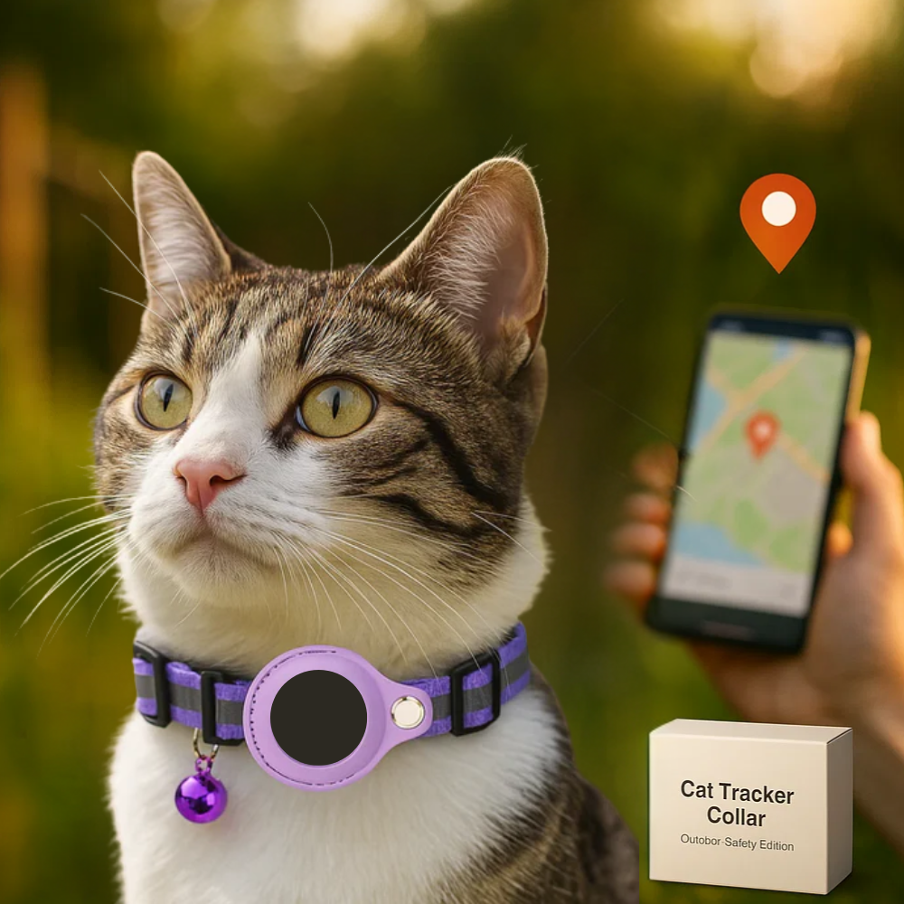 Niki | Cat GPS Tracking Collar | Quick Release Lock, Reflective Design &amp; Durable for Outdoor Safety Adventures