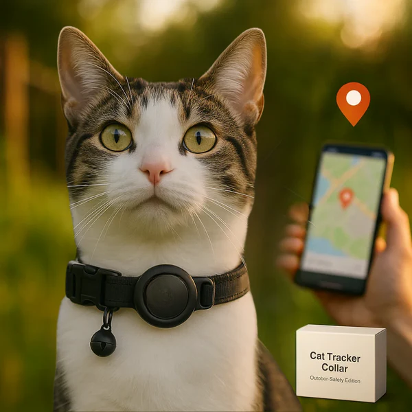 Niki | Cat GPS Tracking Collar | Quick Release Lock, Reflective Design &amp; Durable for Outdoor Safety Adventures