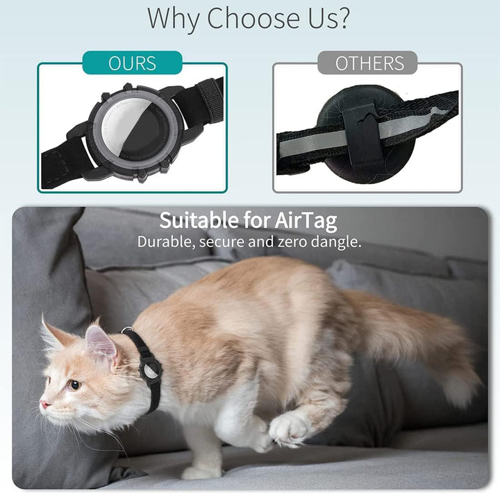 Niki | Cat GPS Tracking Collar | Quick Release Lock, Reflective Design &amp; Durable for Outdoor Safety Adventures