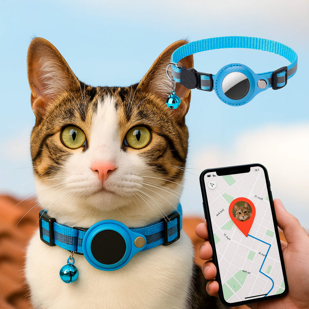 Niki | Cat GPS Tracking Collar | Quick Release Lock, Reflective Design &amp; Durable for Outdoor Safety Adventures