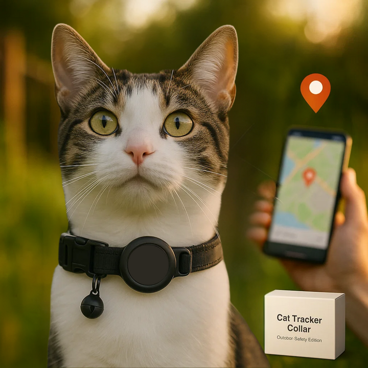 Niki | Cat GPS Tracking Collar | Quick Release Lock, Reflective Design &amp; Durable for Outdoor Safety Adventures