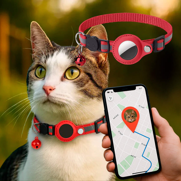 Niki | Cat GPS Tracking Collar | Quick Release Lock, Reflective Design &amp; Durable for Outdoor Safety Adventures