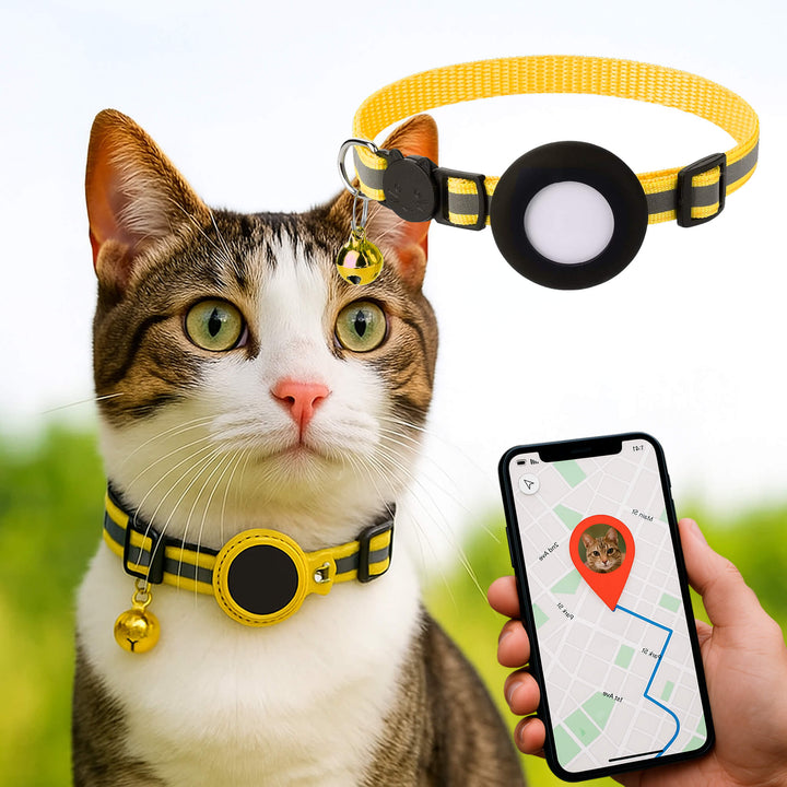 Niki | Cat GPS Tracking Collar | Quick Release Lock, Reflective Design &amp; Durable for Outdoor Safety Adventures