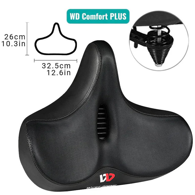 Niki | Comfort Bicycle Saddle with Wide Seat and Suspension
