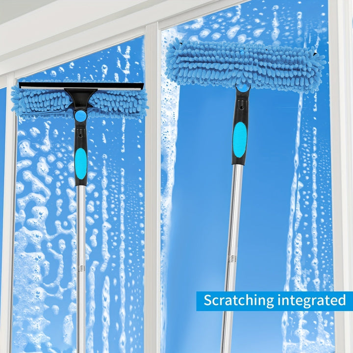 Niki | Crystal Clear Window Cleaner – Professional 2-in-1 Telescopic Window and Glass Cleaning System