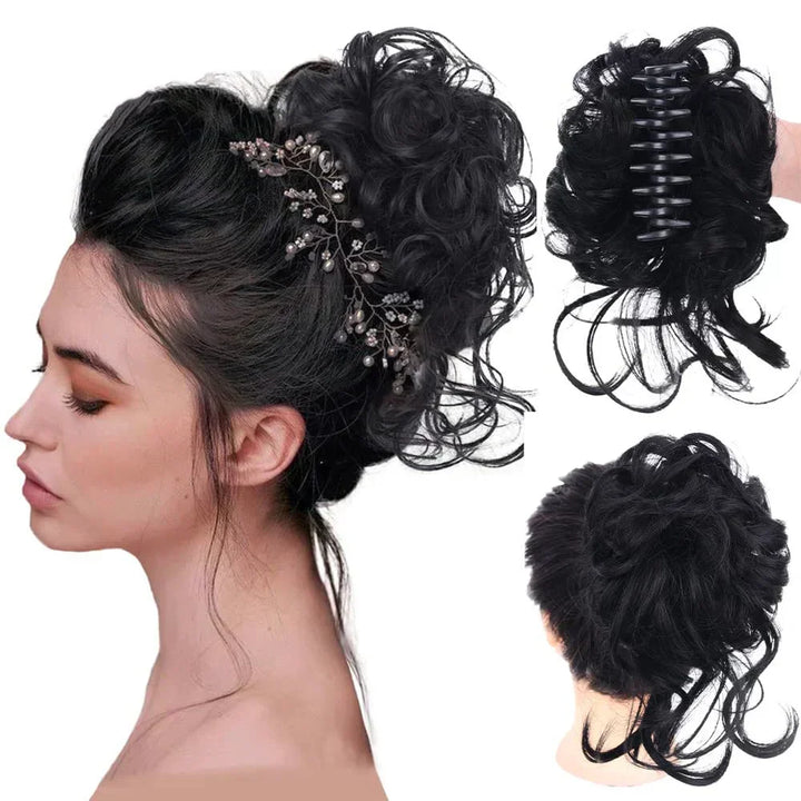 Niki | Curly Hair Bun – Clip-in Hair Piece with Volume and Natural Look