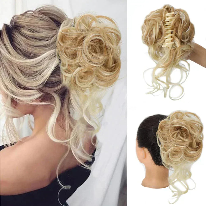 Niki | Curly Hair Bun – Clip-in Hair Piece with Volume and Natural Look