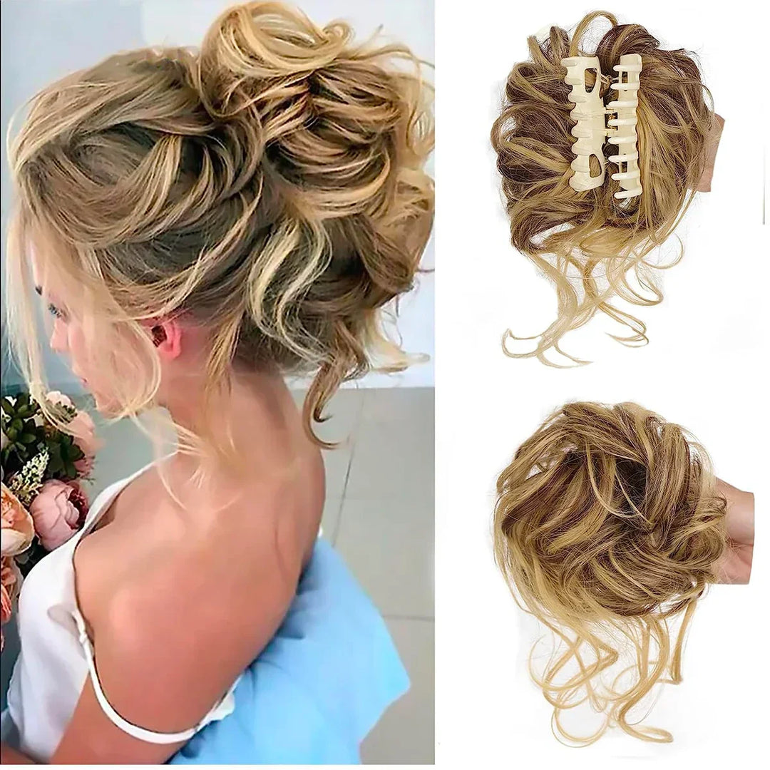 Niki | Curly Hair Bun – Clip-in Hair Piece with Volume and Natural Look