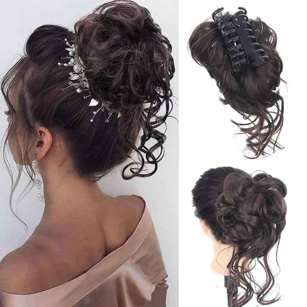 Niki | Curly Hair Bun – Clip-in Hair Piece with Volume and Natural Look
