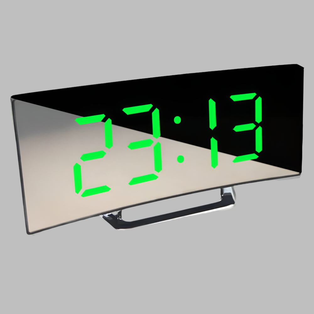 Niki | Curved Display LED Alarm Clock with Snooze