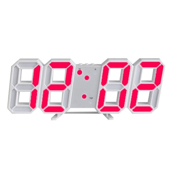 Niki | Digital 3D LED Wall Clock – Modern Design with Dimming Function and Optimal Visibility