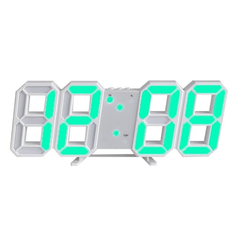 Niki | Digital 3D LED Wall Clock – Modern Design with Dimming Function and Optimal Visibility