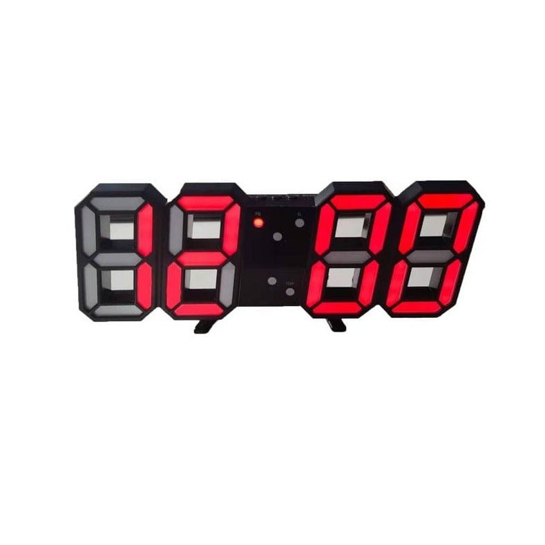 Niki | Digital 3D LED Wall Clock – Modern Design with Dimming Function and Optimal Visibility