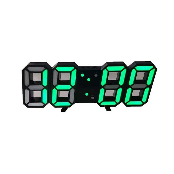 Niki | Digital 3D LED Wall Clock – Modern Design with Dimming Function and Optimal Visibility