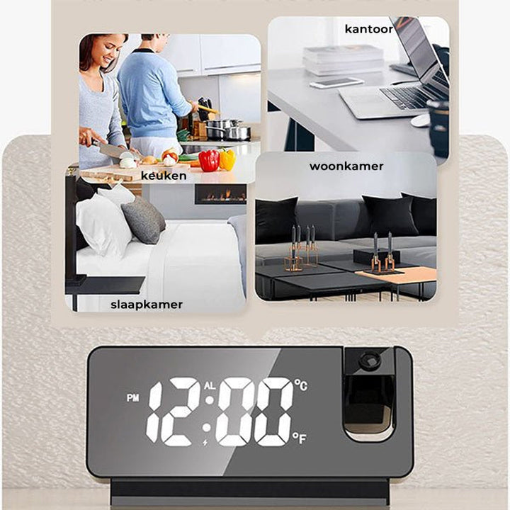 Niki | Digital Projection Alarm Clock with Night Light Function