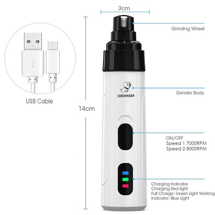 Niki | Electric Dog Nail Clipper Grinder for Dogs and Cats