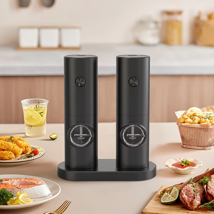 Niki | Electric Pepper and Salt Mill Set with Adjustable Coarseness and LED Light