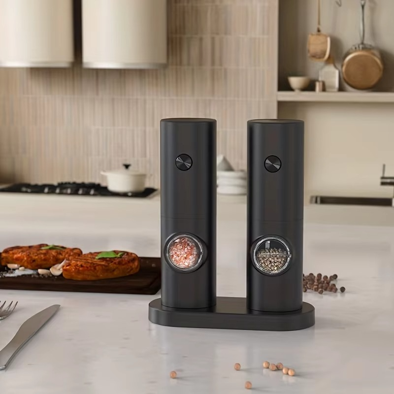 Niki | Electric Pepper and Salt Mill Set with Adjustable Coarseness and LED Light