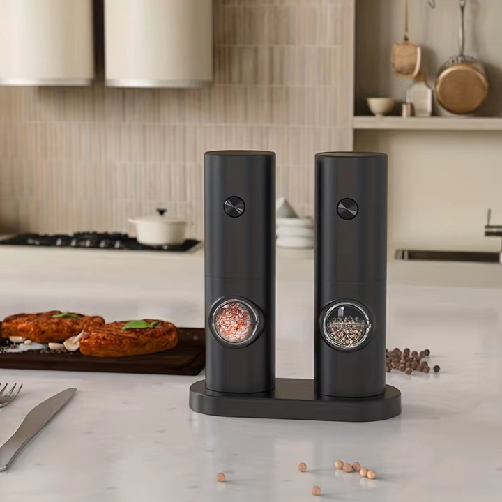 Niki | Electric Pepper and Salt Mill Set with Adjustable Coarseness and LED Light