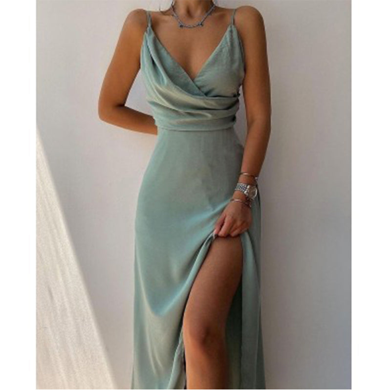 Niki Elegant V-Neck Spaghetti Strap Prom Formal Dress