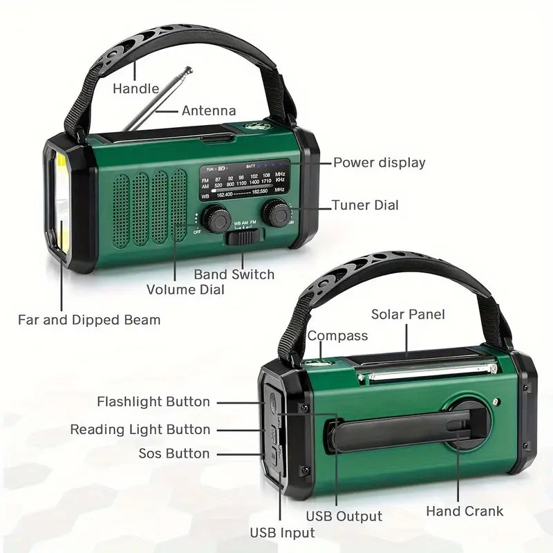Niki | Emergency Weather Radio with Flashlight &amp; Power Bank