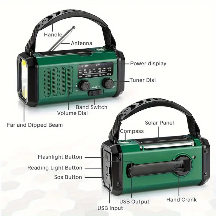 Niki | Emergency Weather Radio with Flashlight &amp; Power Bank