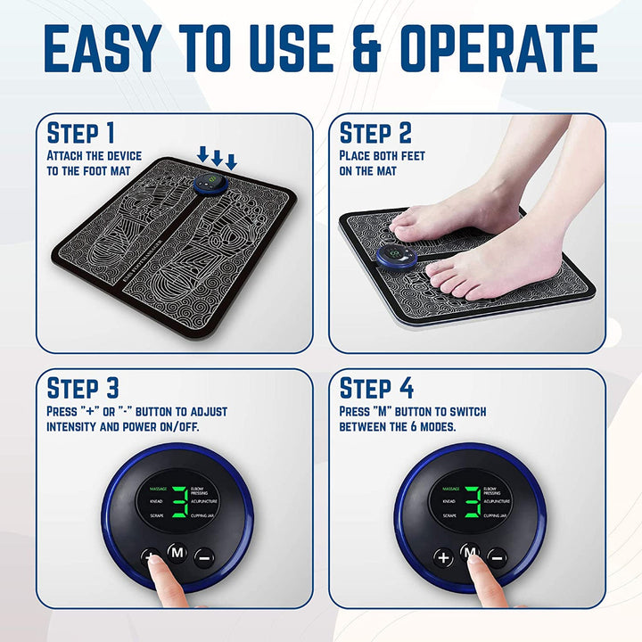 Niki | EMS Foot Massager Mat with Acupressure &amp; 9 Intensity Levels