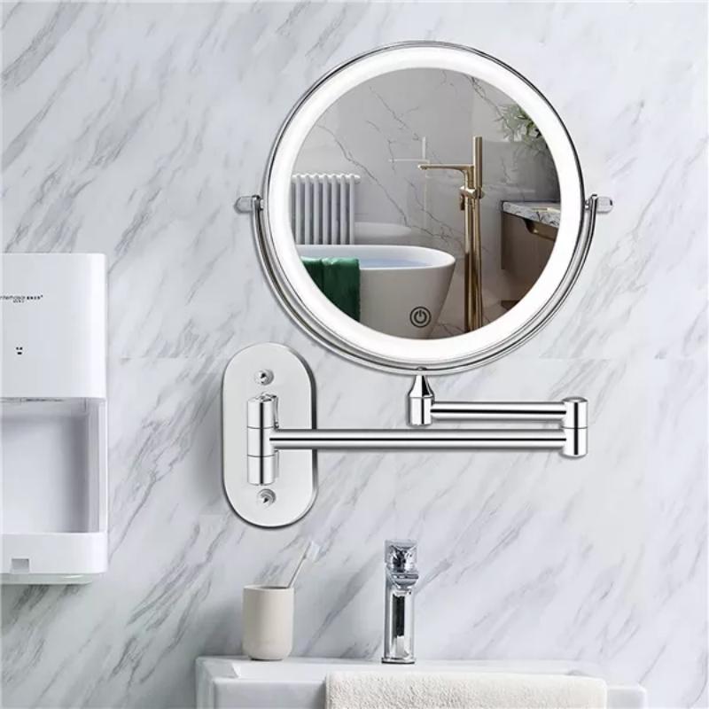 Niki | Enlarged Rechargeable LED Makeup Mirror | Adjustable Brightness, up to 10x Magnification &amp; Portable for Perfect Makeup Application