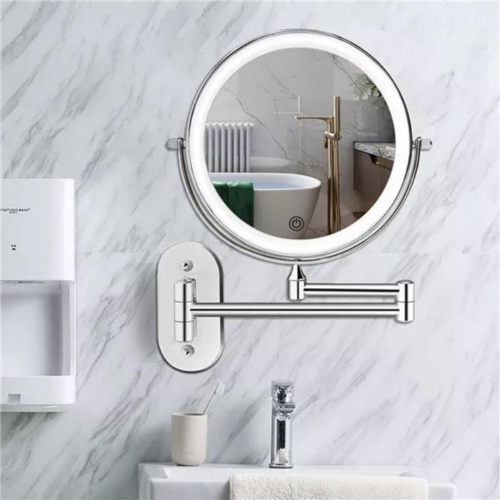 Niki | Enlarged Rechargeable LED Makeup Mirror | Adjustable Brightness, up to 10x Magnification &amp; Portable for Perfect Makeup Application