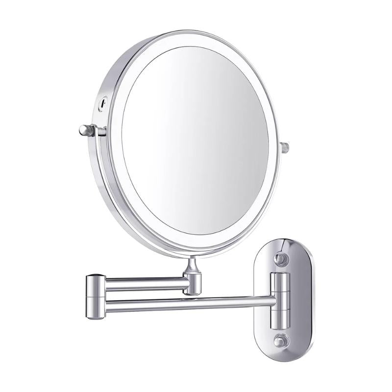 Niki | Enlarged Rechargeable LED Makeup Mirror | Adjustable Brightness, up to 10x Magnification &amp; Portable for Perfect Makeup Application