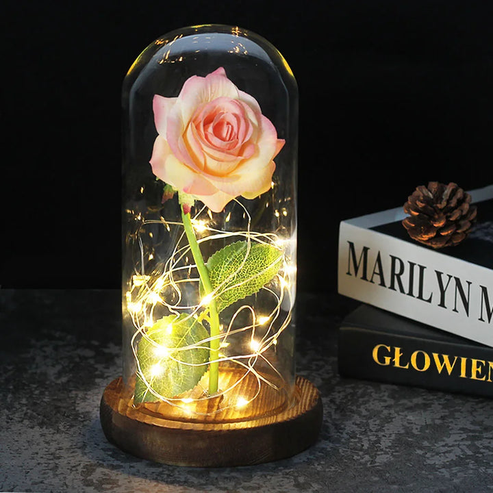 Niki – Eternal Rose in Glass Dome with Atmospheric LED Lighting