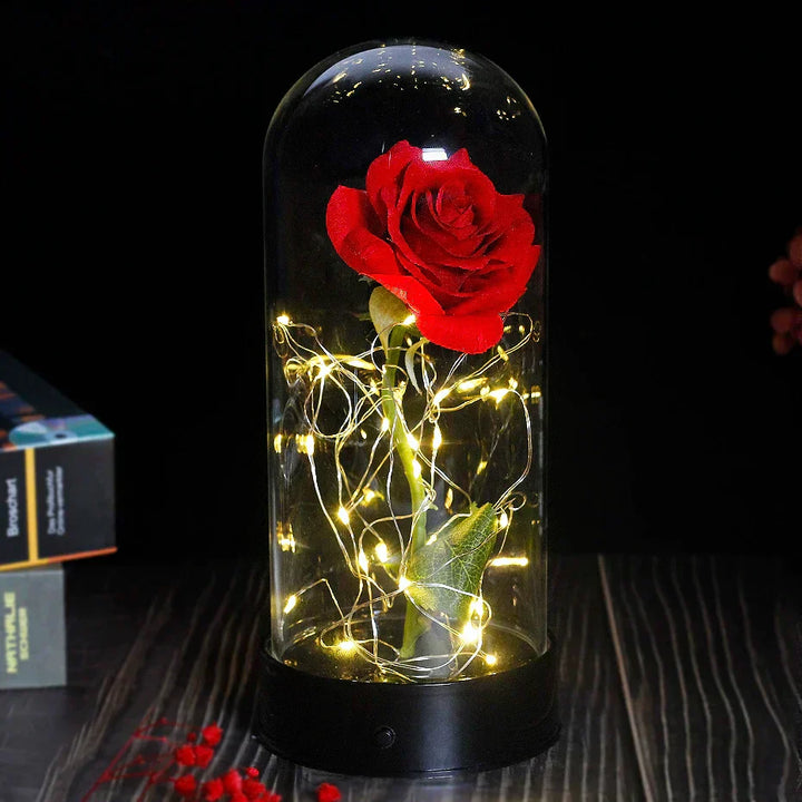Niki – Eternal Rose in Glass Dome with Atmospheric LED Lighting