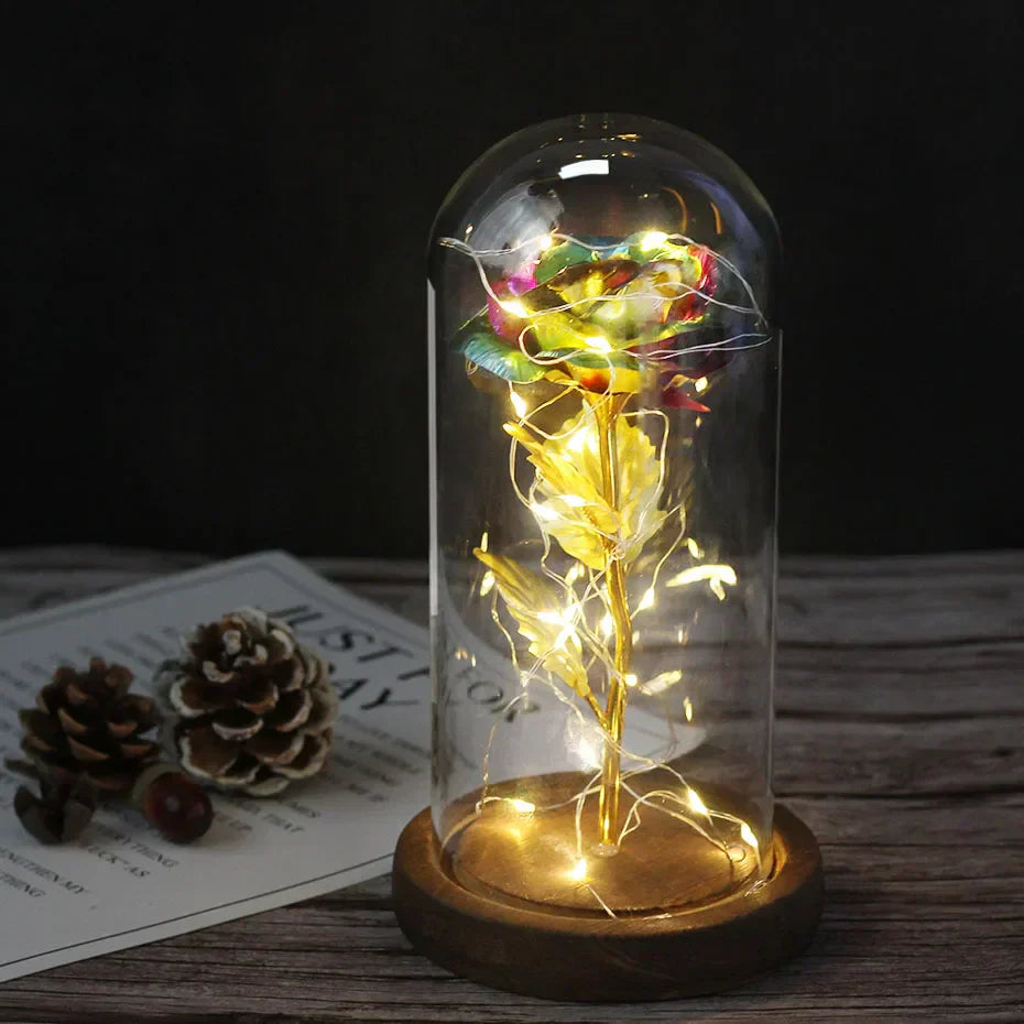 Niki – Eternal Rose in Glass Dome with Atmospheric LED Lighting