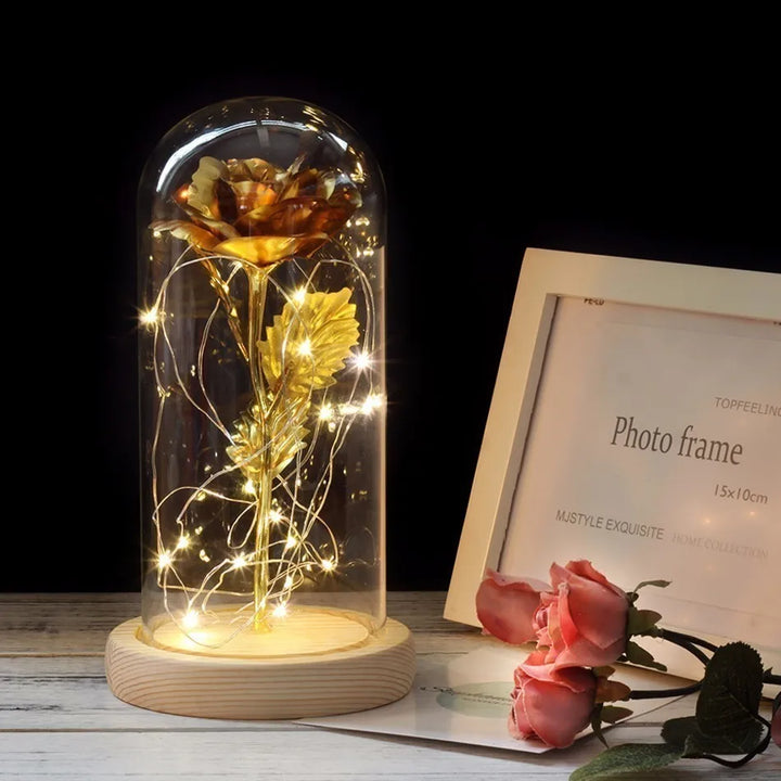Niki – Eternal Rose in Glass Dome with Atmospheric LED Lighting