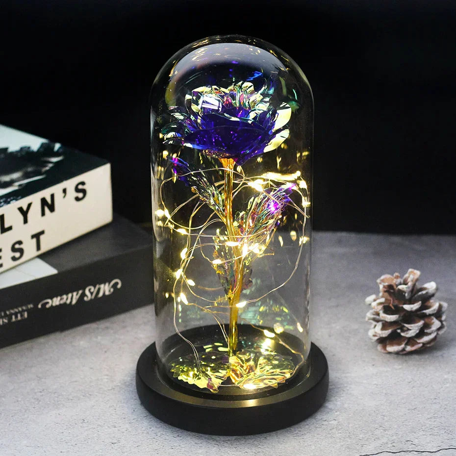 Niki – Eternal Rose in Glass Dome with Atmospheric LED Lighting