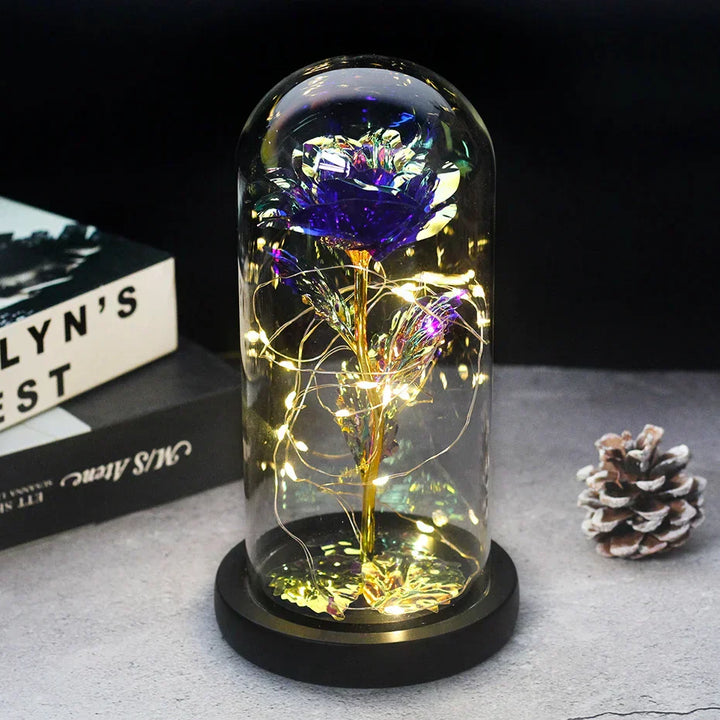 Niki – Eternal Rose in Glass Dome with Atmospheric LED Lighting