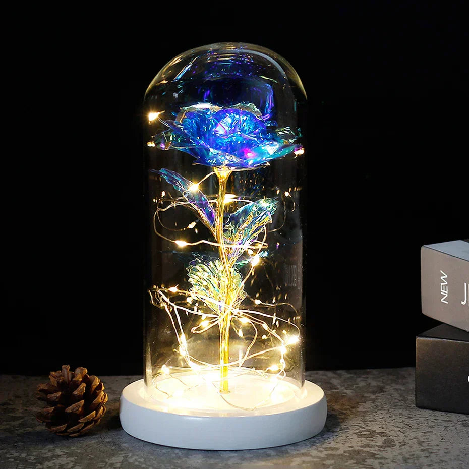 Niki – Eternal Rose in Glass Dome with Atmospheric LED Lighting