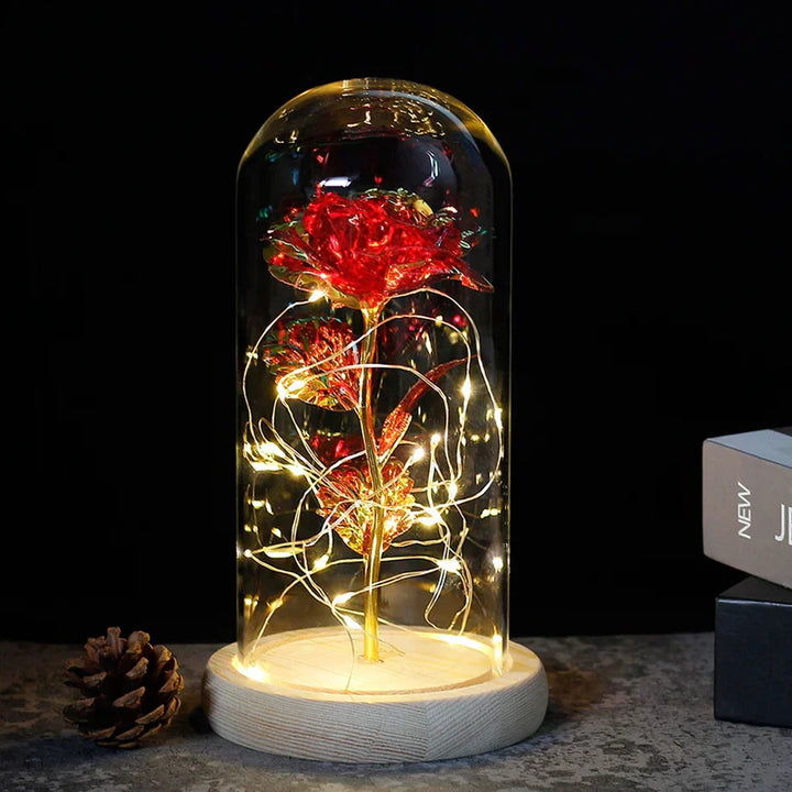 Niki – Eternal Rose in Glass Dome with Atmospheric LED Lighting